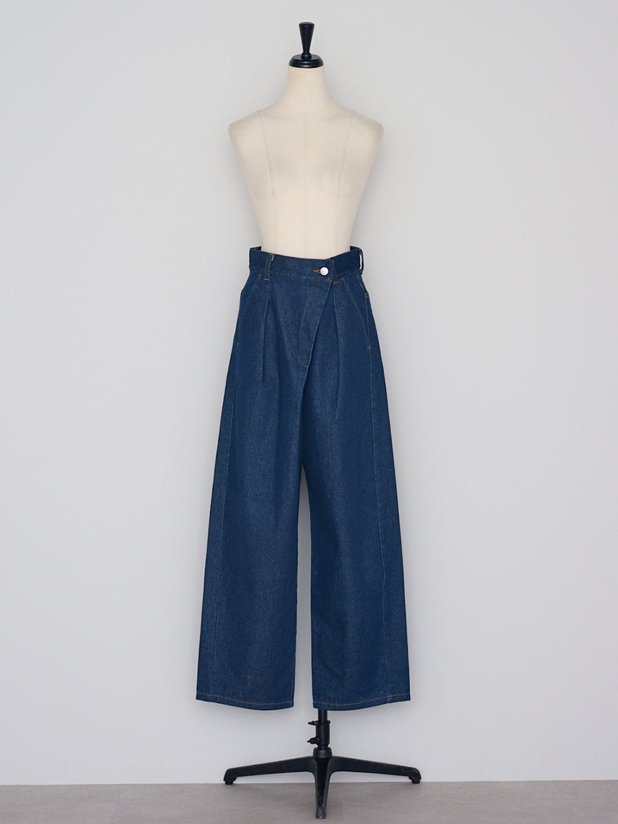 DENIM TUCK PANTS | bow.a