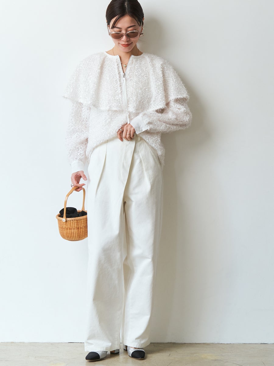 DENIM TUCK PANTS | bow.a