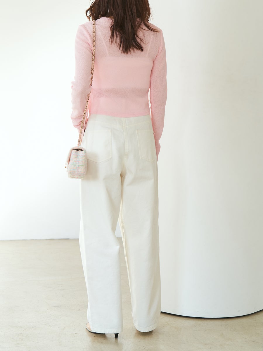 DENIM TUCK PANTS | bow.a