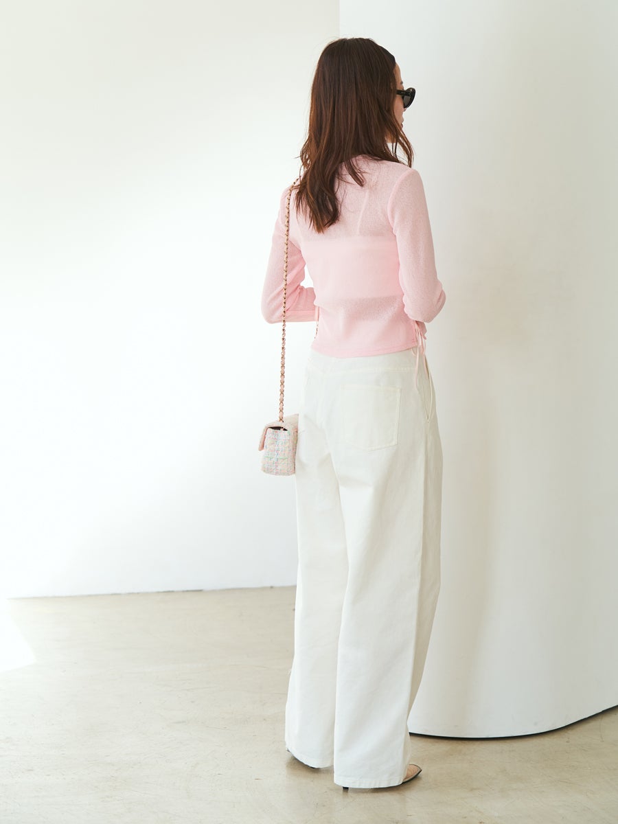 DENIM TUCK PANTS | bow.a