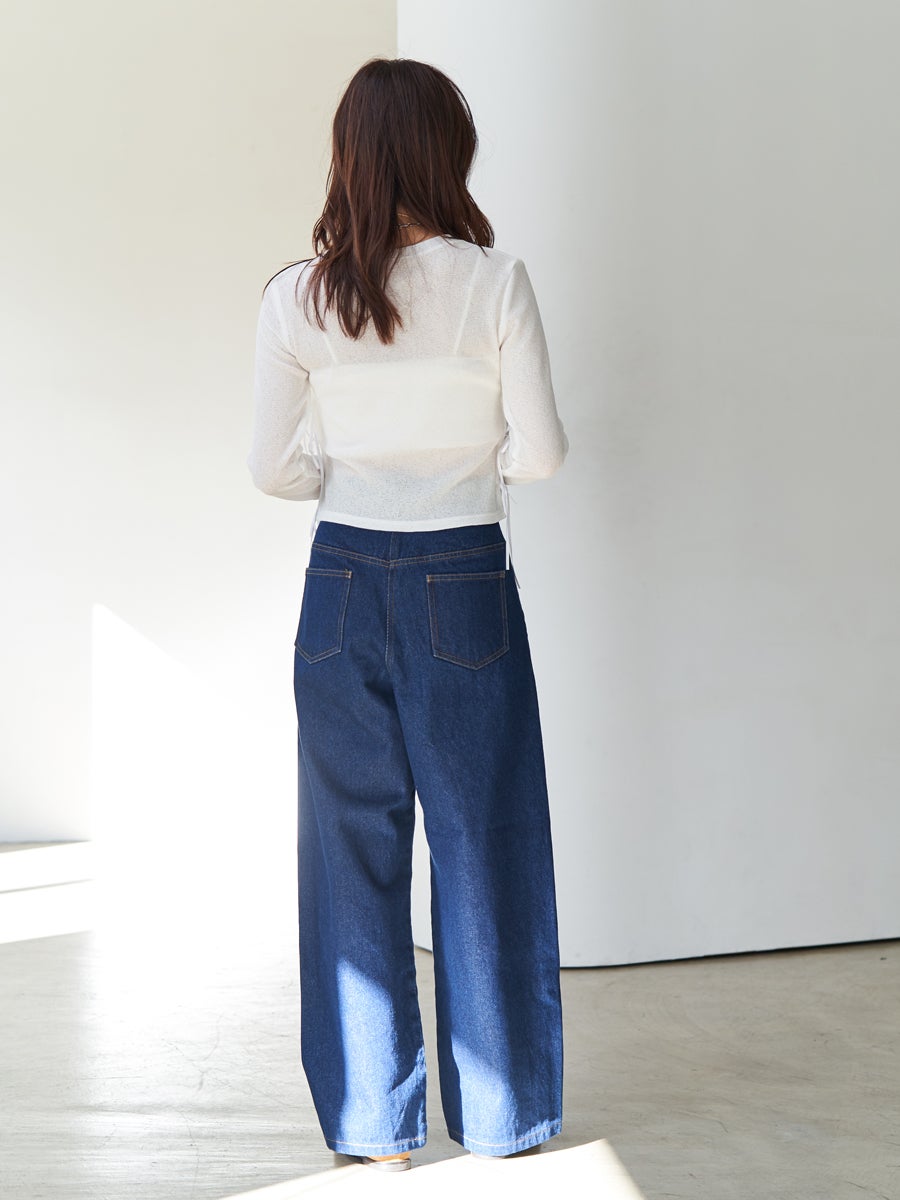DENIM TUCK PANTS | bow.a