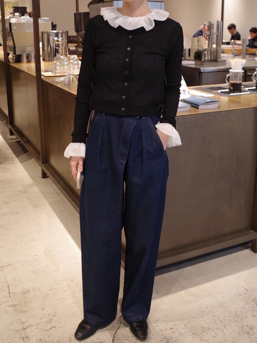 DENIM TUCK PANTS | bow.a