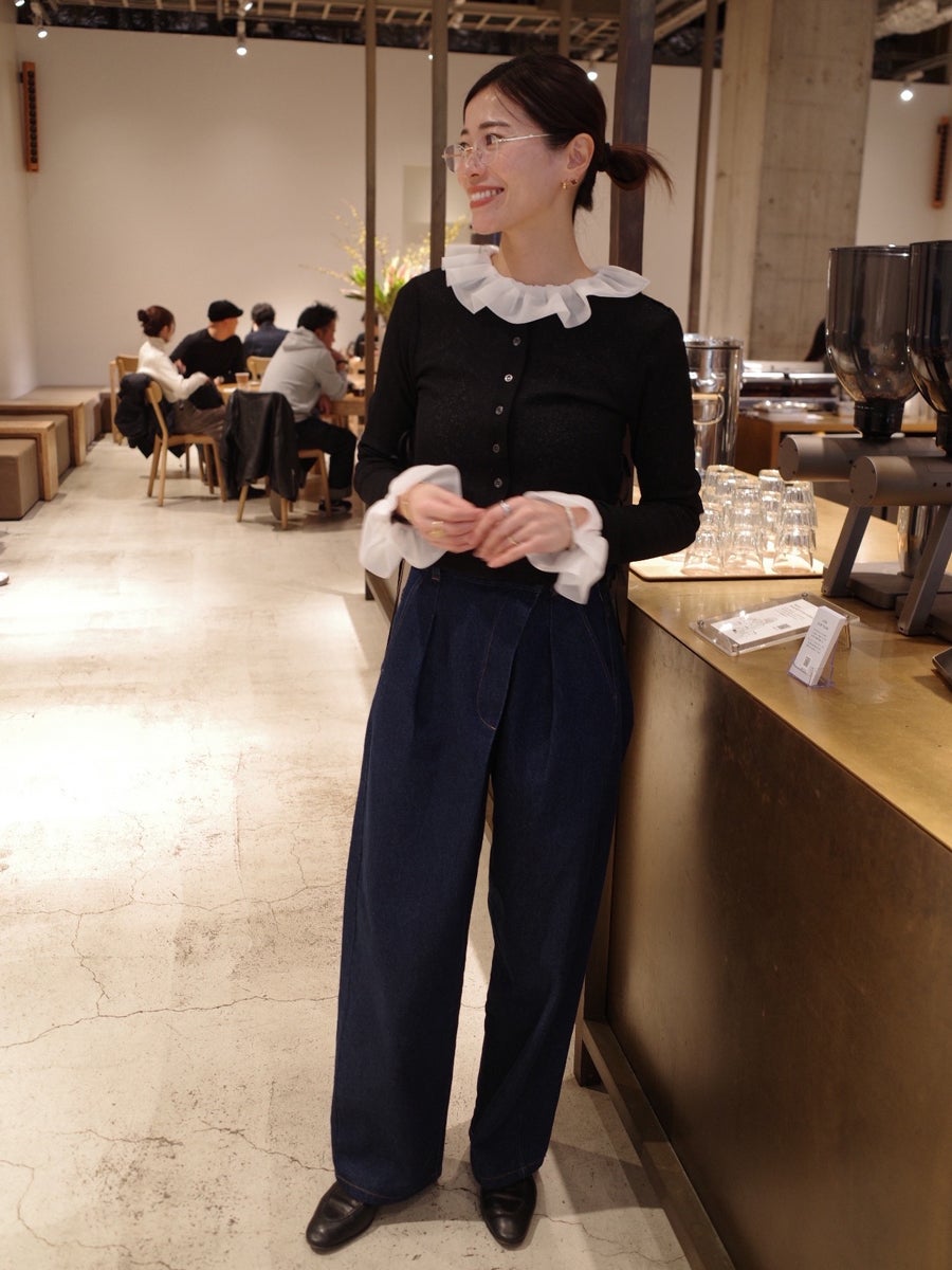 DENIM TUCK PANTS | bow.a