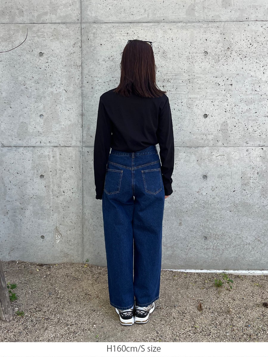 DENIM TUCK PANTS | bow.a