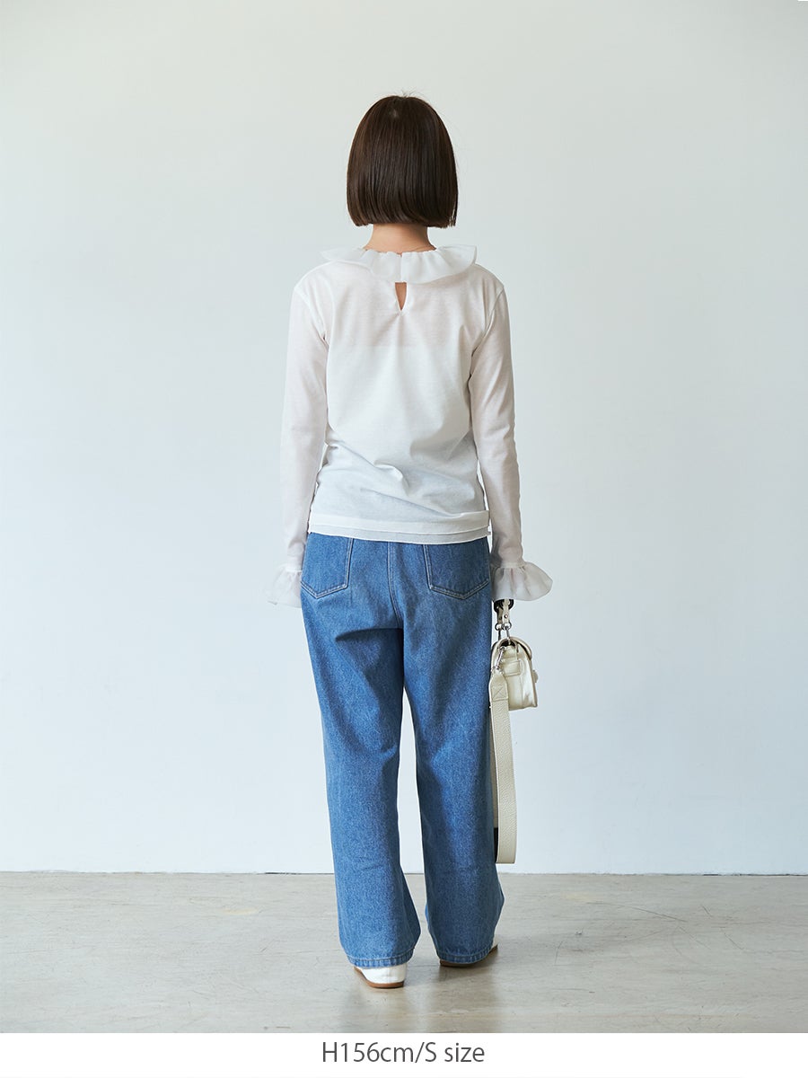 DENIM TUCK PANTS | bow.a