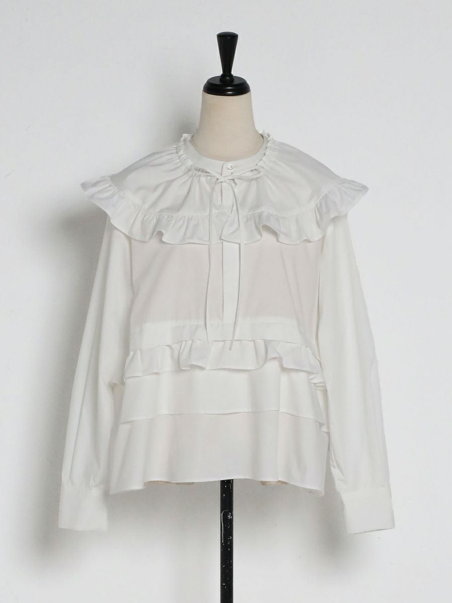 【最終価格】bow.a ボウエー　IRIS フリルカラーブラウス　アイリス 20% off】FRILL BLOUSE | bow.a