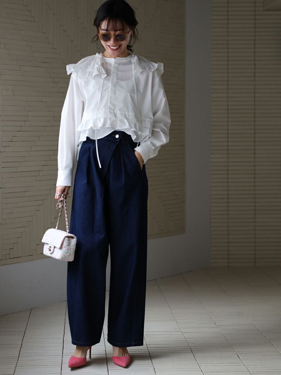 bow.a ボウエー パフスリーブ ブラウス 20% off】FRILL BLOUSE | bow.a