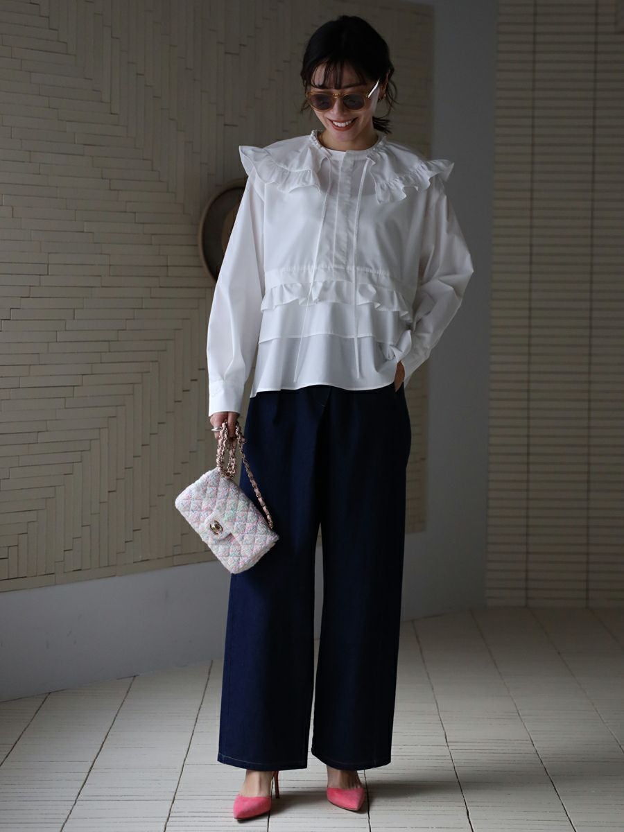 20% off】FRILL BLOUSE | bow.a