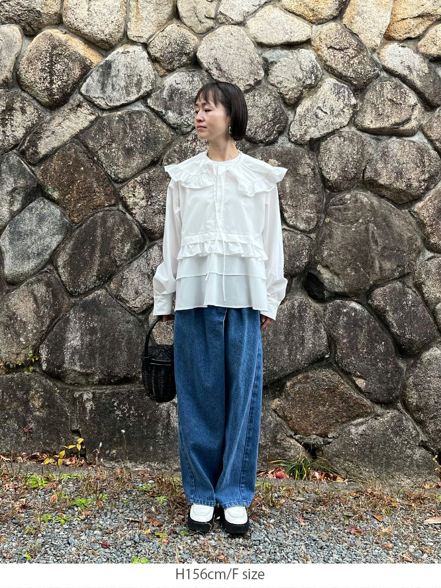 20% off】FRILL BLOUSE | bow.a