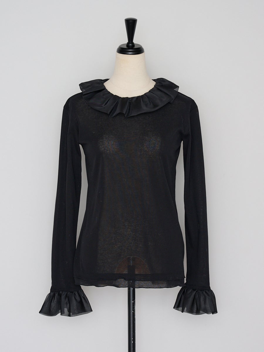 SHEER FRILL TOPS | bow.a
