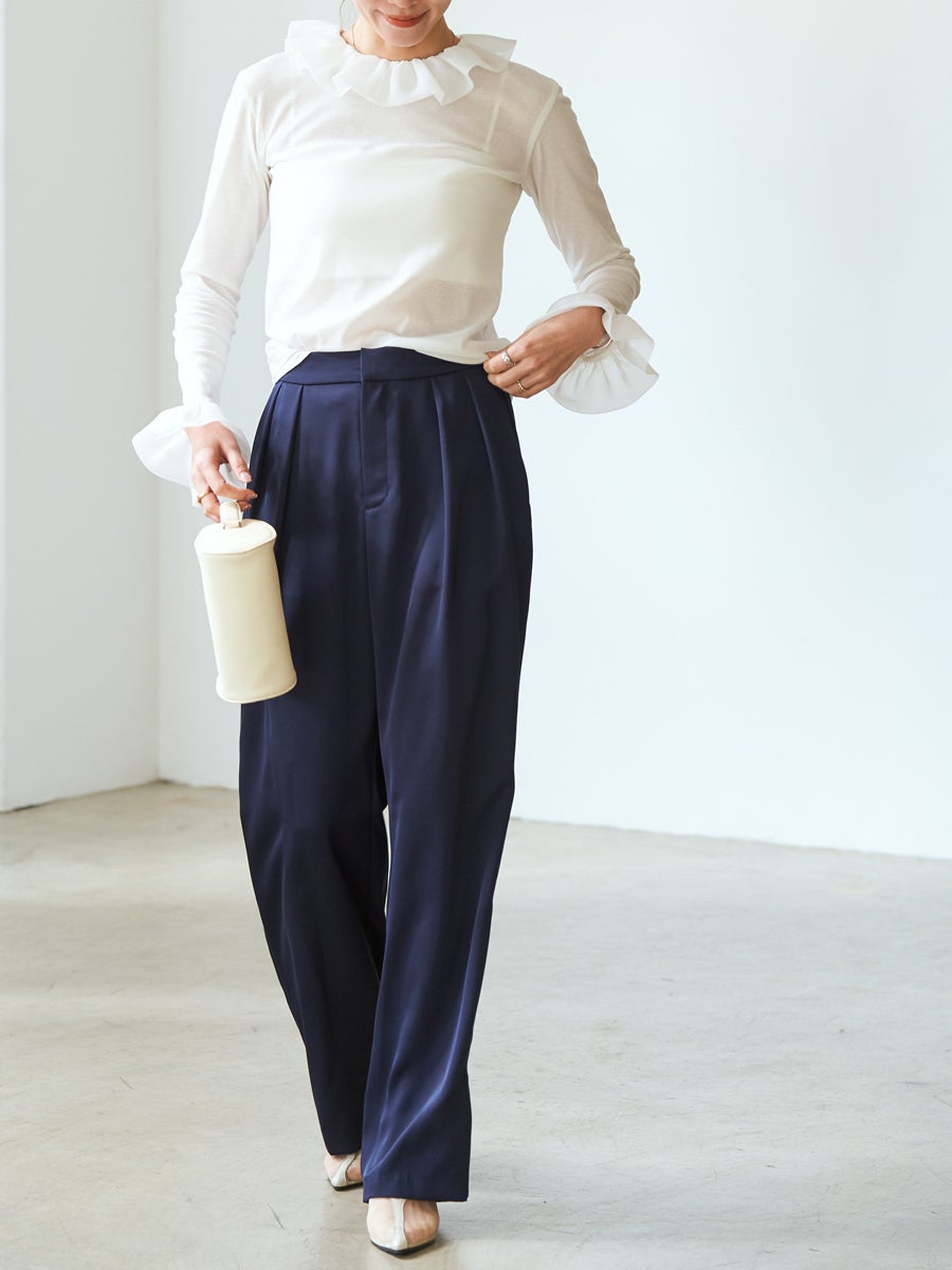SHEER FRILL TOPS | bow.a