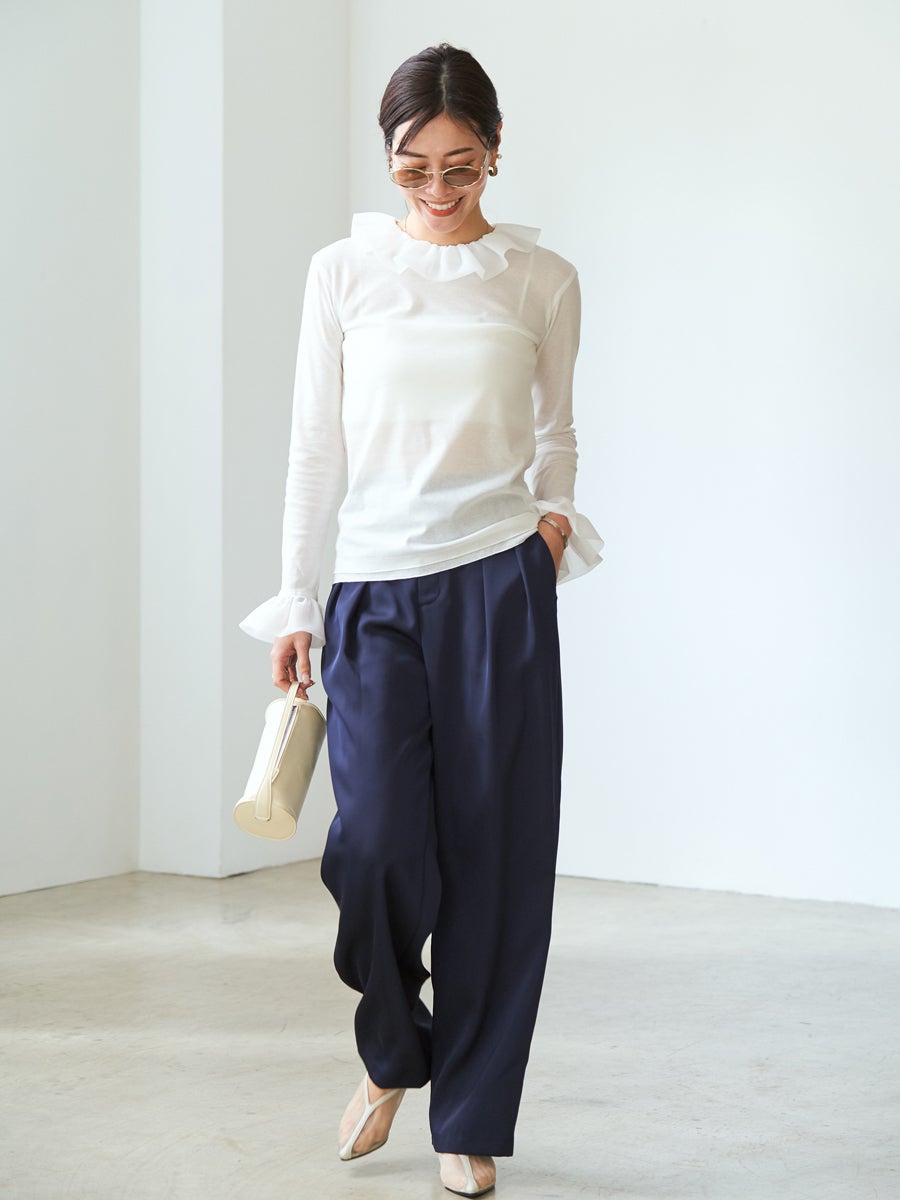 SHEER FRILL TOPS | bow.a