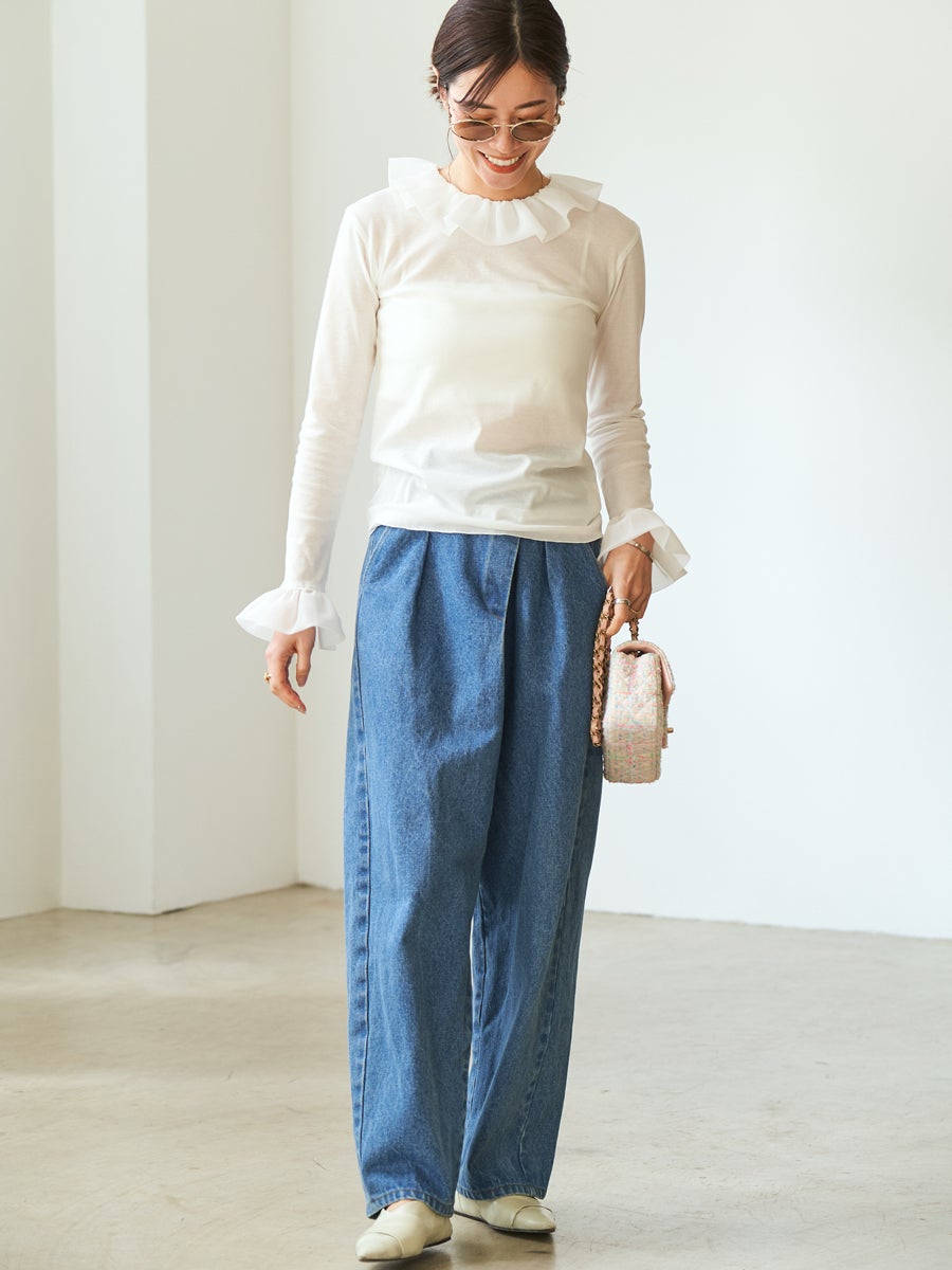 SHEER FRILL TOPS | bow.a