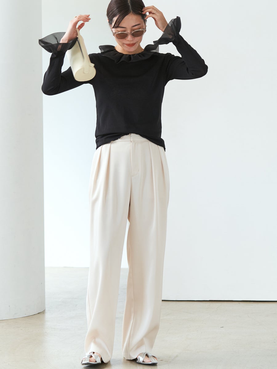 SHEER FRILL TOPS | bow.a