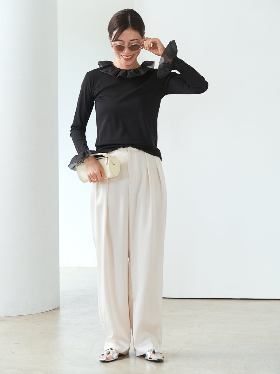SHEER FRILL TOPS | bow.a