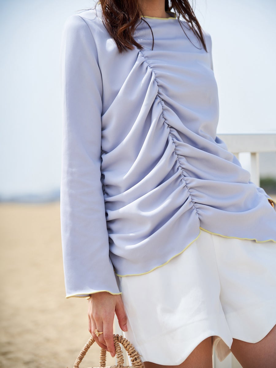 【新品】bow.a 水際ブラウス ネイビー UVカット RASH GUARD | bow.a