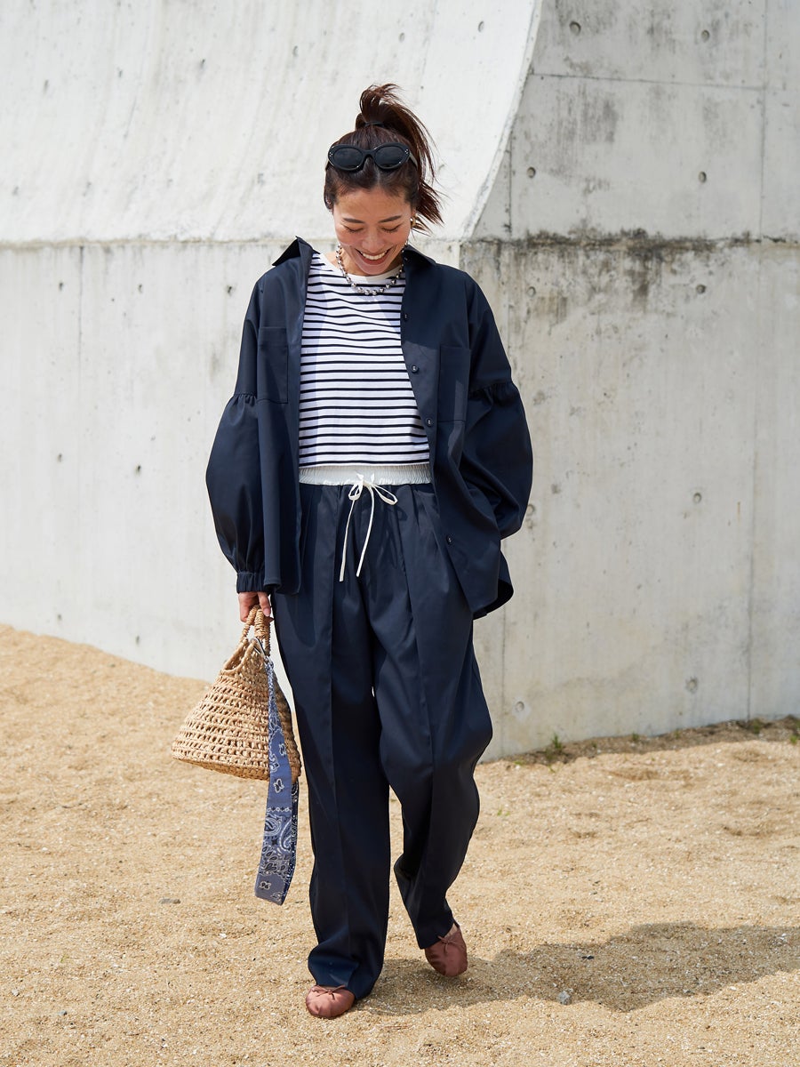 水際 OVER SIZE BLOUSE | bow.a