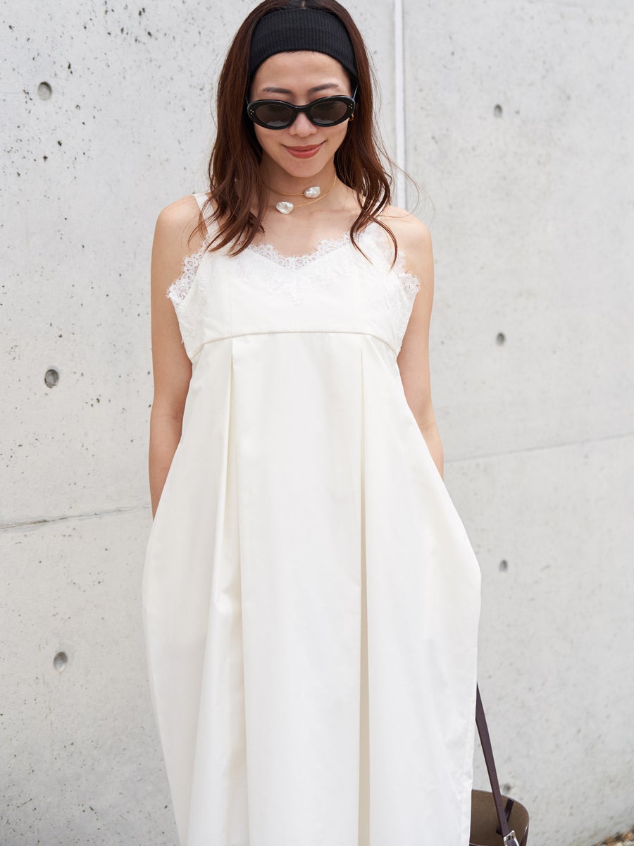 LACE CAMISOLE ONE-PIECE | bow.a