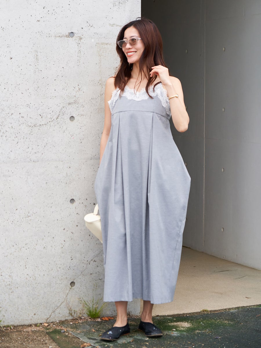 LACE CAMISOLE ONE-PIECE | bow.a