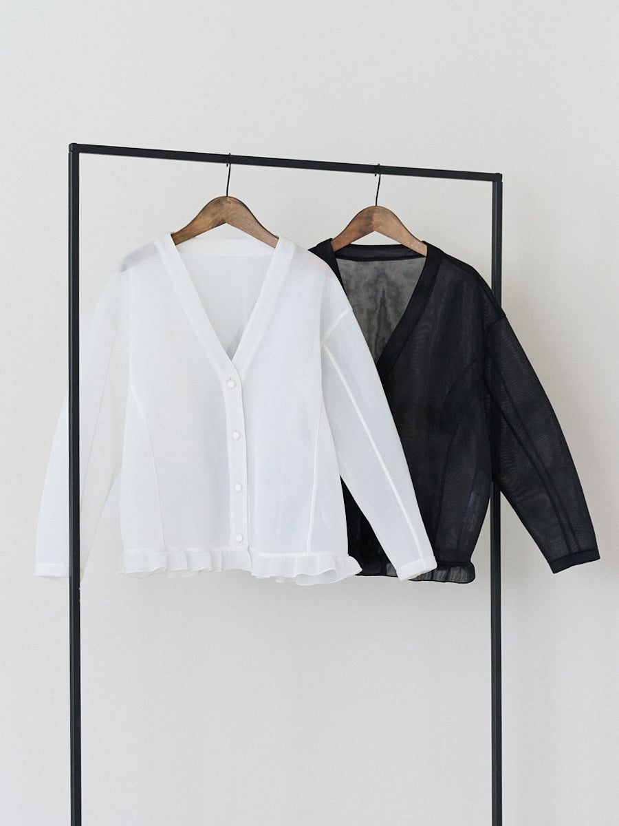 bow.a 完売色BUBBLE WAFFLE CARDIGAN carla SHEER CARDIGAN | bow.a