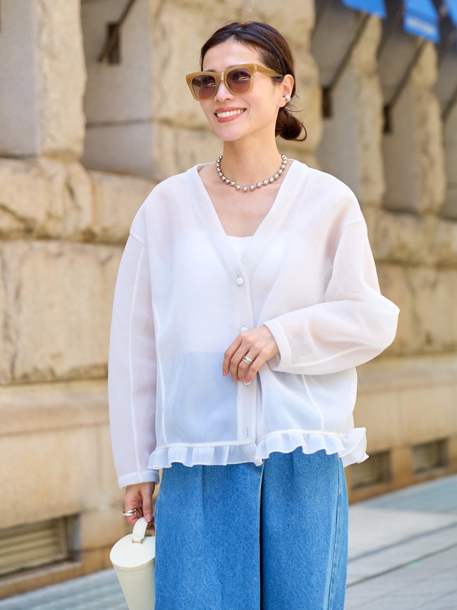 SHEER CARDIGAN | bow.a