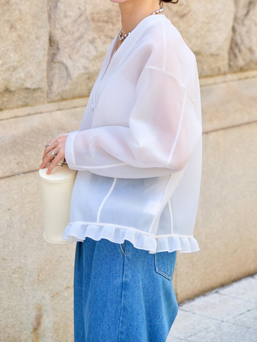SHEER CARDIGAN | bow.a